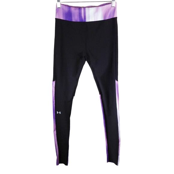Under Armour HeatGear Compression Leggings  SZ Small Purple Workout Yoga Running - Picture 1 of 13